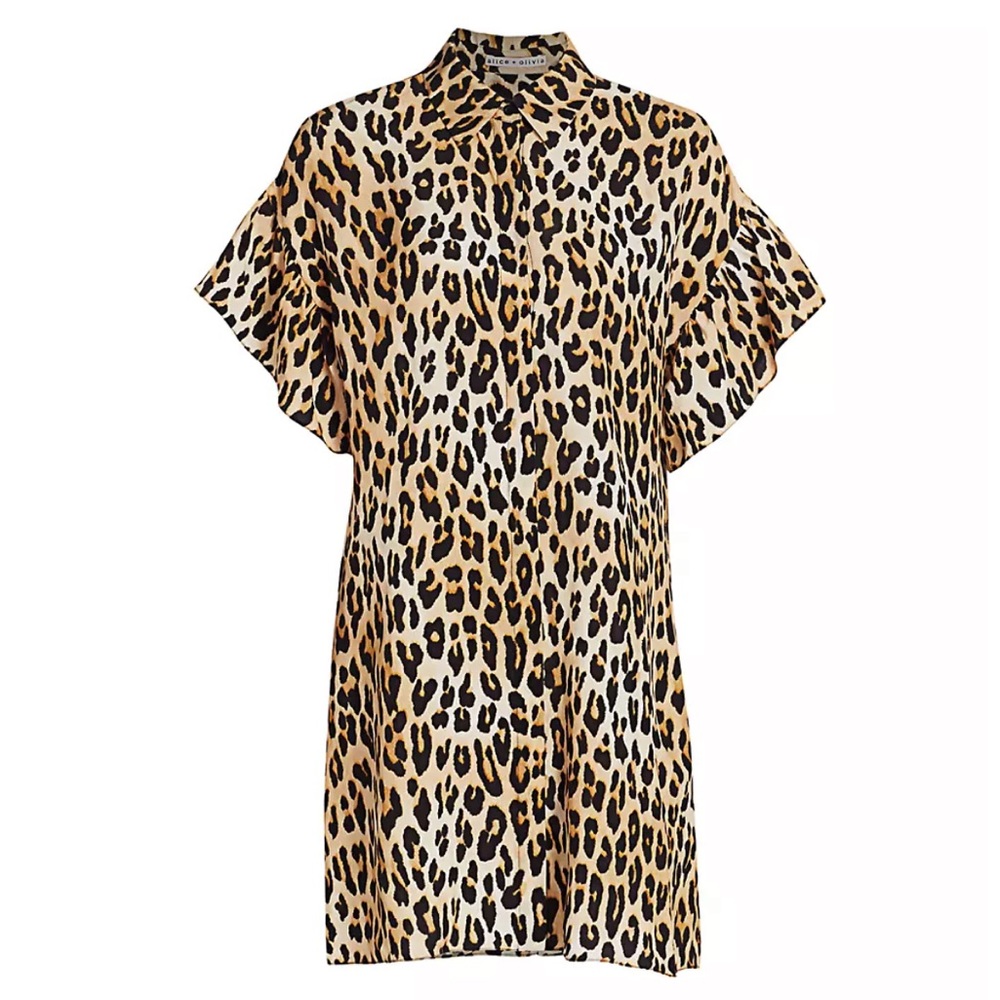 Alice & Olivia Jude Leopard Tunic Dress